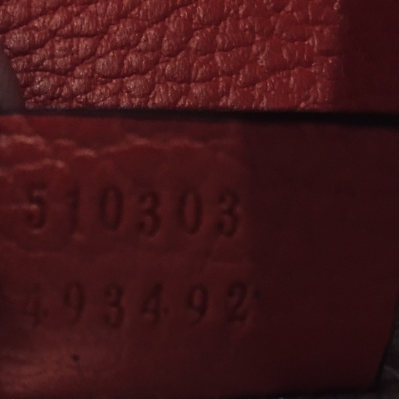 ❤️GUCCI❤️NEW pebbled leather interlocking G orange - Picture 6 of 7